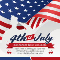 Happy 4th of July Instagram Plasing template