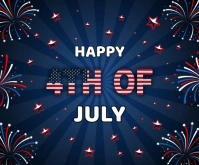 Happy 4th of July Medium Rectangle template