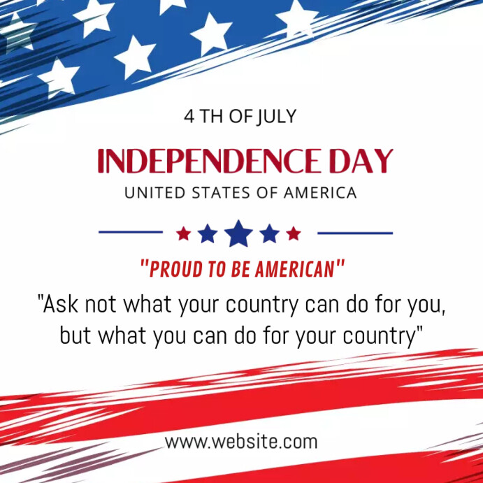 Happy 4th of July Publicação no Instagram template