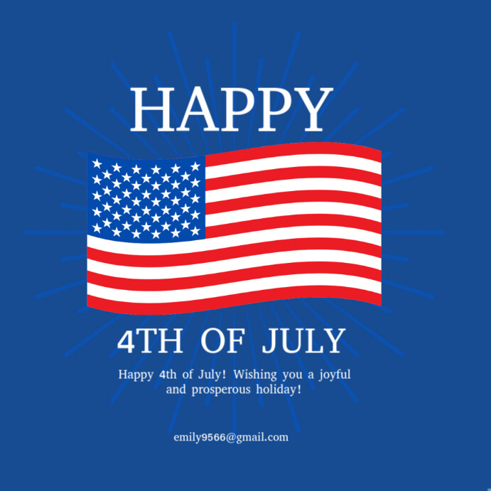Happy 4th of July Instagram 帖子 template