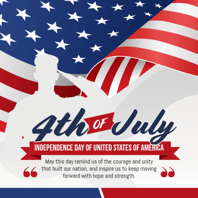 Happy 4th of July Instagram Plasing template