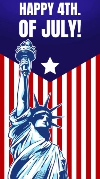 HAPPY 4th OF JULY Digitale display (9:16) template