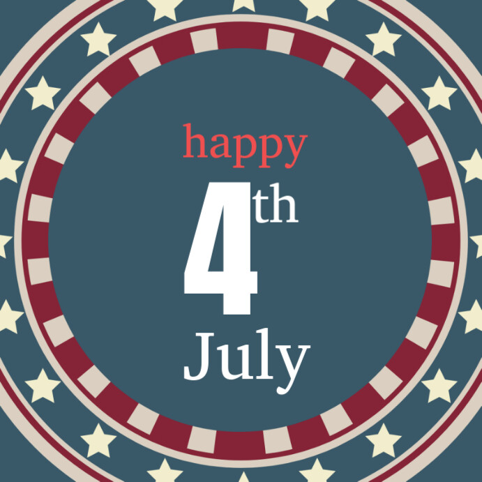 Happy 4th of July Instagram na Post template