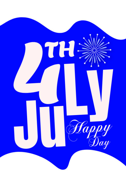 Happy 4th of July A4 template