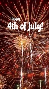 Happy 4th Of July  Digital Display (9:16) template