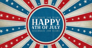 Turquoise 4th of July Celebration Facebook Shared Image Template