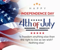 Happy 4th of July independence day celebratio Large Rectangle template