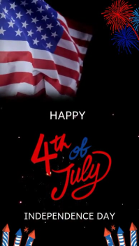 Happy 4th of July independence day. Instagram 快拍 template