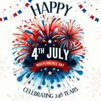 HAPPY 4TH OF JULY INSTAGRAM SQUARE DESIGN TEM template