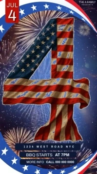 Happy 4th of July Instagram story post template