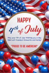 Happy 4th of July template 2025 Poster