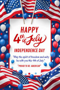 Happy 4th of July template 2025 Poster