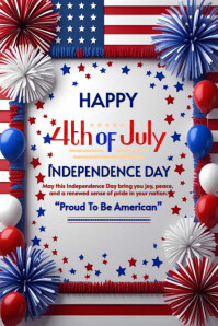 Happy 4th of July template 2025 Plakat