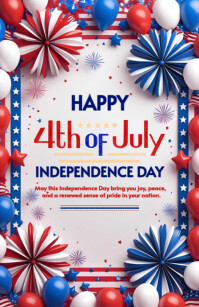 Happy 4th of July template 2025 小报
