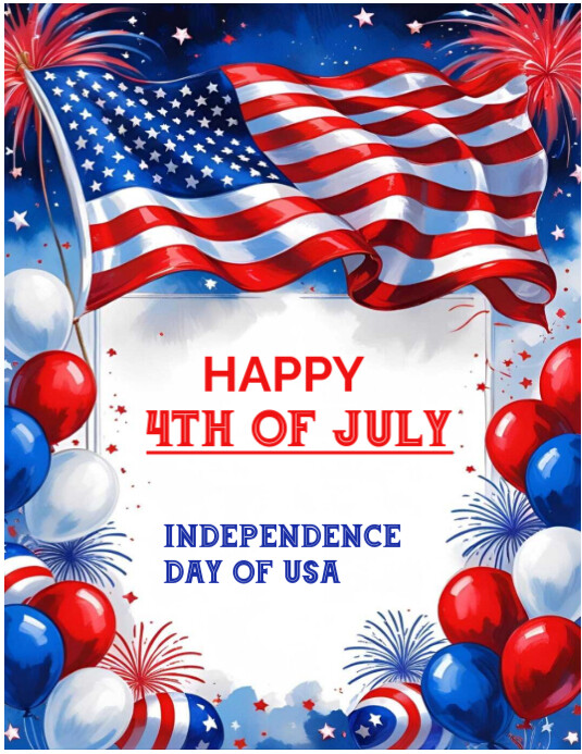 Happy 4th of july template 2025 Pamflet (VSA Brief)