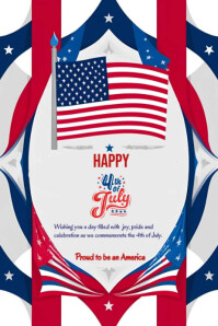 Happy 4th of July template 2025 Poster