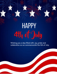 Happy 4th of July template 2025 ใบปลิว (US Letter)