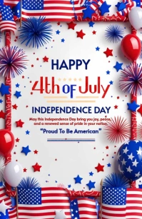 Happy 4th of July template 2025 Tabloïd