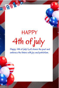 Happy 4th of july template 2025 Affiche