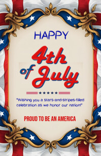 Happy 4th of July Template 2025 Tabloid