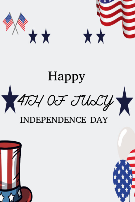 Happy 4th of July template 2025 海报