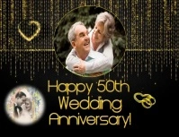 Happy 50th Wedding Anniversary Flyer (Letter pang-US) template
