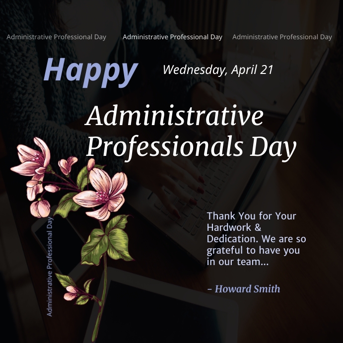 Happy Administrative Professionals Day Instagram Post template