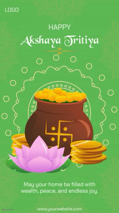 Happy Akshaya Tritiya Instagram Story Template Instagram-verhaal