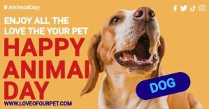 Happy Animal Day Ads Facebook Shared Image template