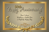 Happy Anniversary 50th Poster template