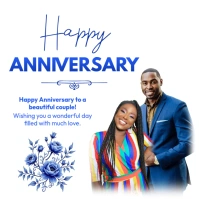 happy anniversary card Publicación de Instagram template