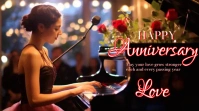 happy anniversary celebration Pantalla Digital (16:9) template