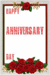 Happy anniversary day Poster template