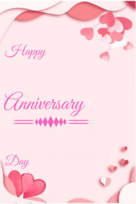 Happy anniversary day Banner 4' × 6' template