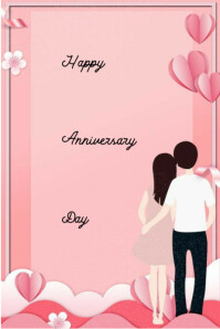 Happy anniversary day Poster template