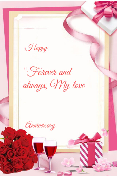 Happy Anniversary day Spanduk 4' × 6' template