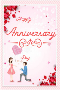 Happy anniversary day Cartaz template
