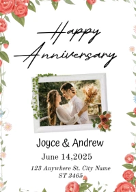 happy anniversary design template A6