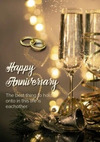 Happy Anniversary A4 template