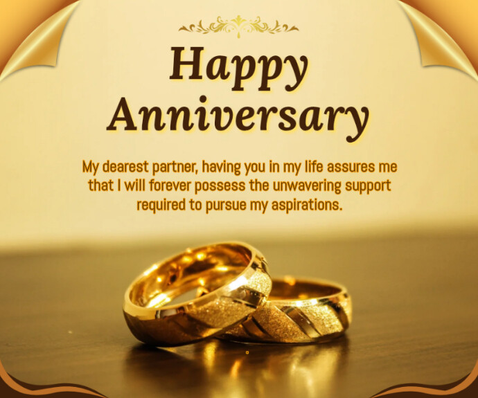 happy anniversary Retângulo médio template