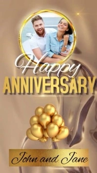 HAPPY ANNIVERSARY design template Instagram na Kuwento