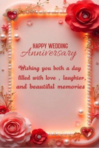 Happy Anniversary Póster template