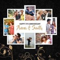 Happy Anniversary Photo Collage Instagram Post template