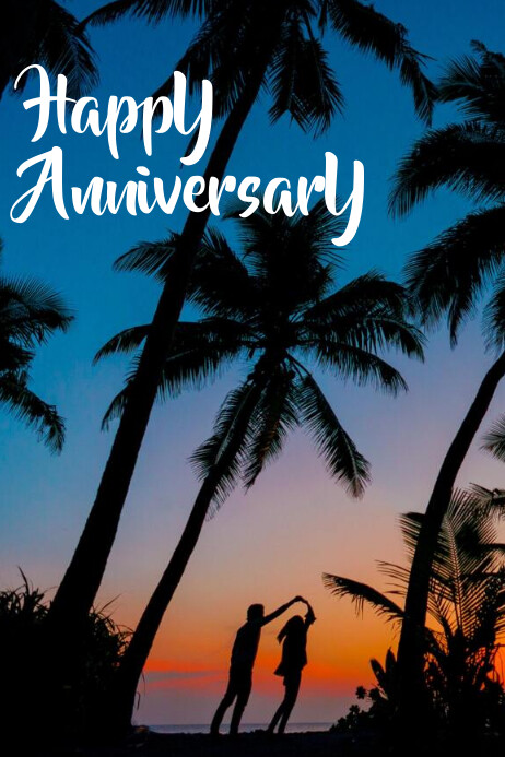 Happy Anniversary poster template