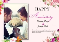 Happy anniversary poster template) A6