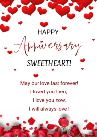 Happy Anniversary sweetheart A6 template