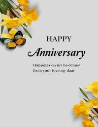 Happy anniversary template 2025 Flyer (US Letter)