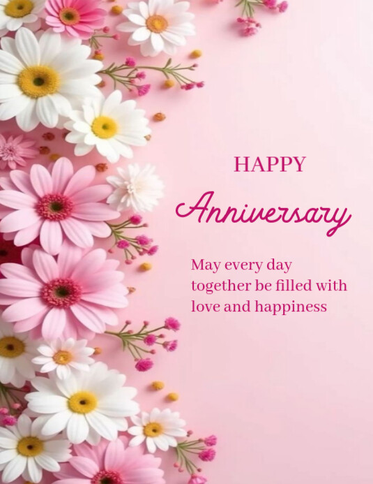 Happy anniversary template 2025 Folheto (US Letter)