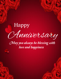 Happy Anniversary template 2025 Volante (Carta US)