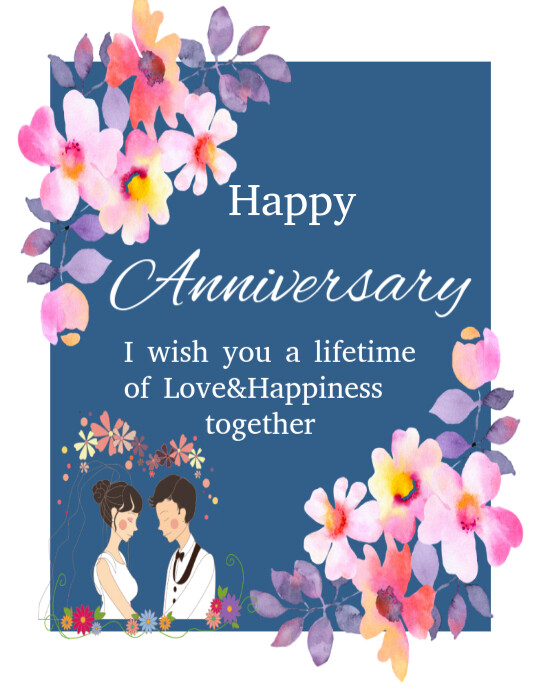 Happy Anniversary template 2025 Folheto (US Letter)